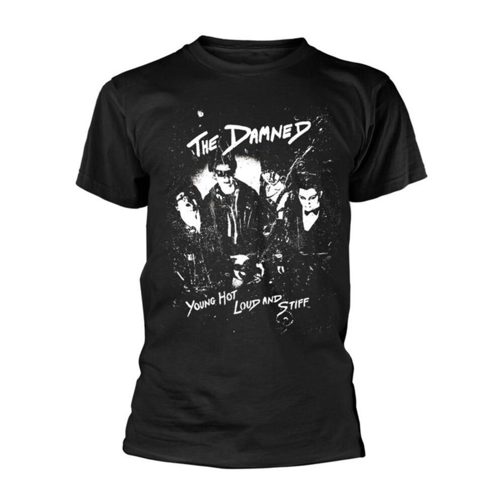 The Damned Unisex Adult Young Hot Loud And Stiff T-Shirt / Black